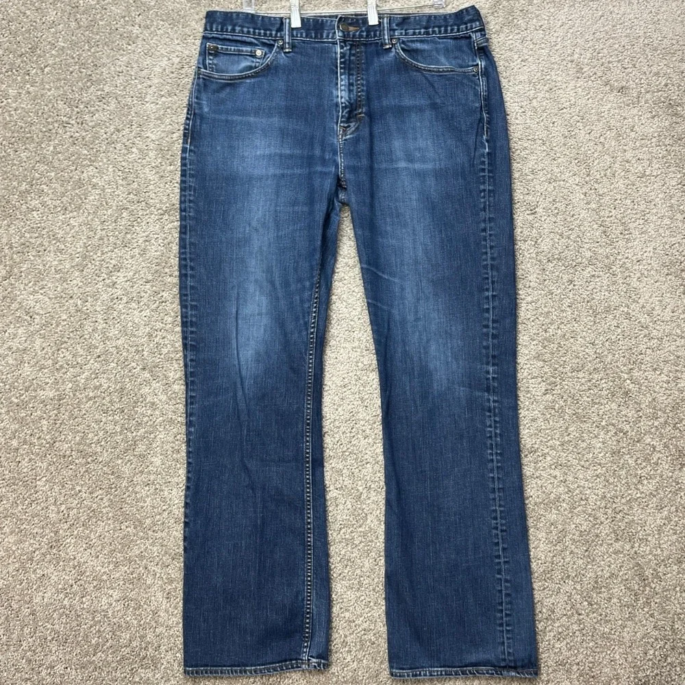 Banana Republic Jeans Mens 38x36 Medium Wash Straight Leg Stretch 5 Pocket Denim